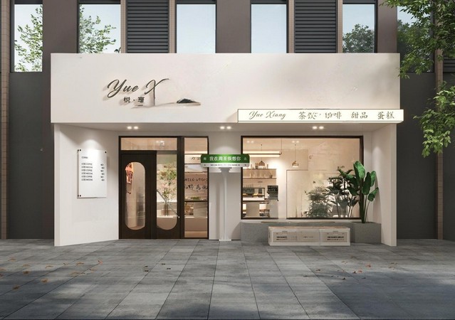 店铺_门头SU模型下载-1