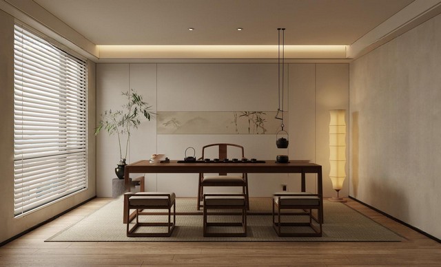 茶室SU模型下载-1