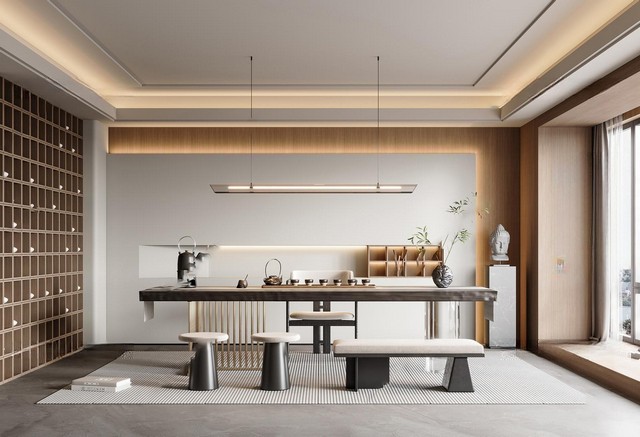茶室SU模型下载-1