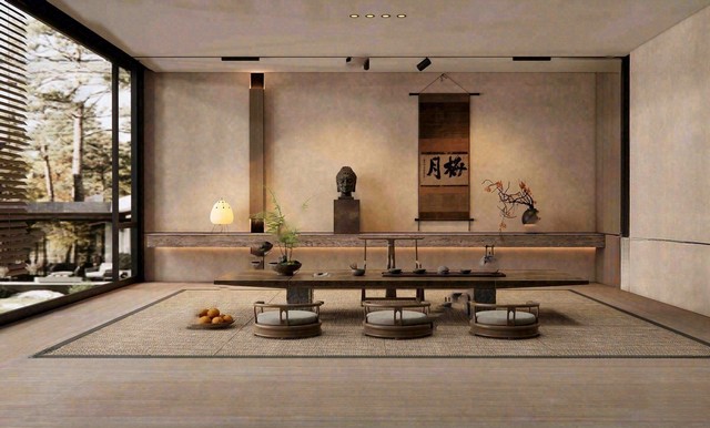 茶室SU模型下载-1