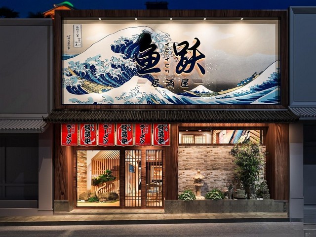 店铺门面_门头SU模型下载-1