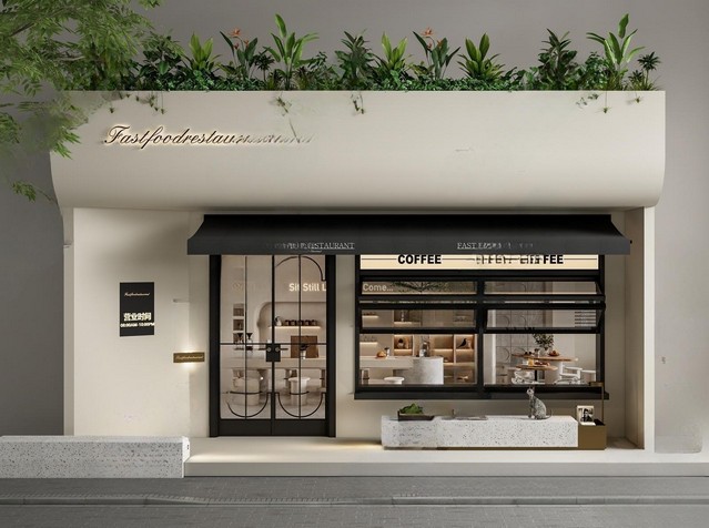店铺_门头SU模型下载-1