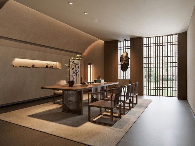 茶室SU模型下载-1