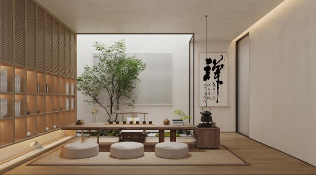 茶室SU模型下载-1