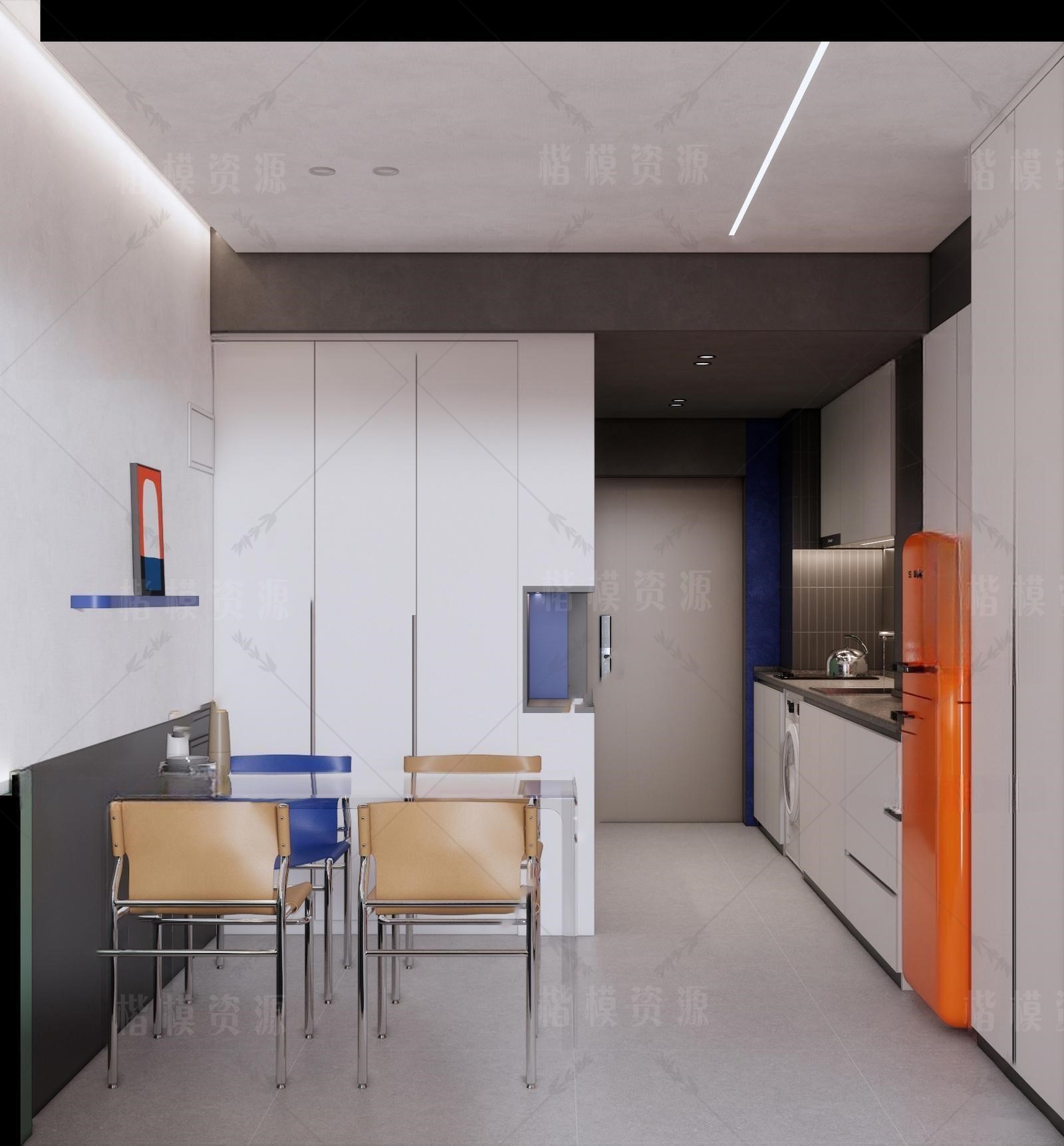 loft公寓SU模型下载-1
