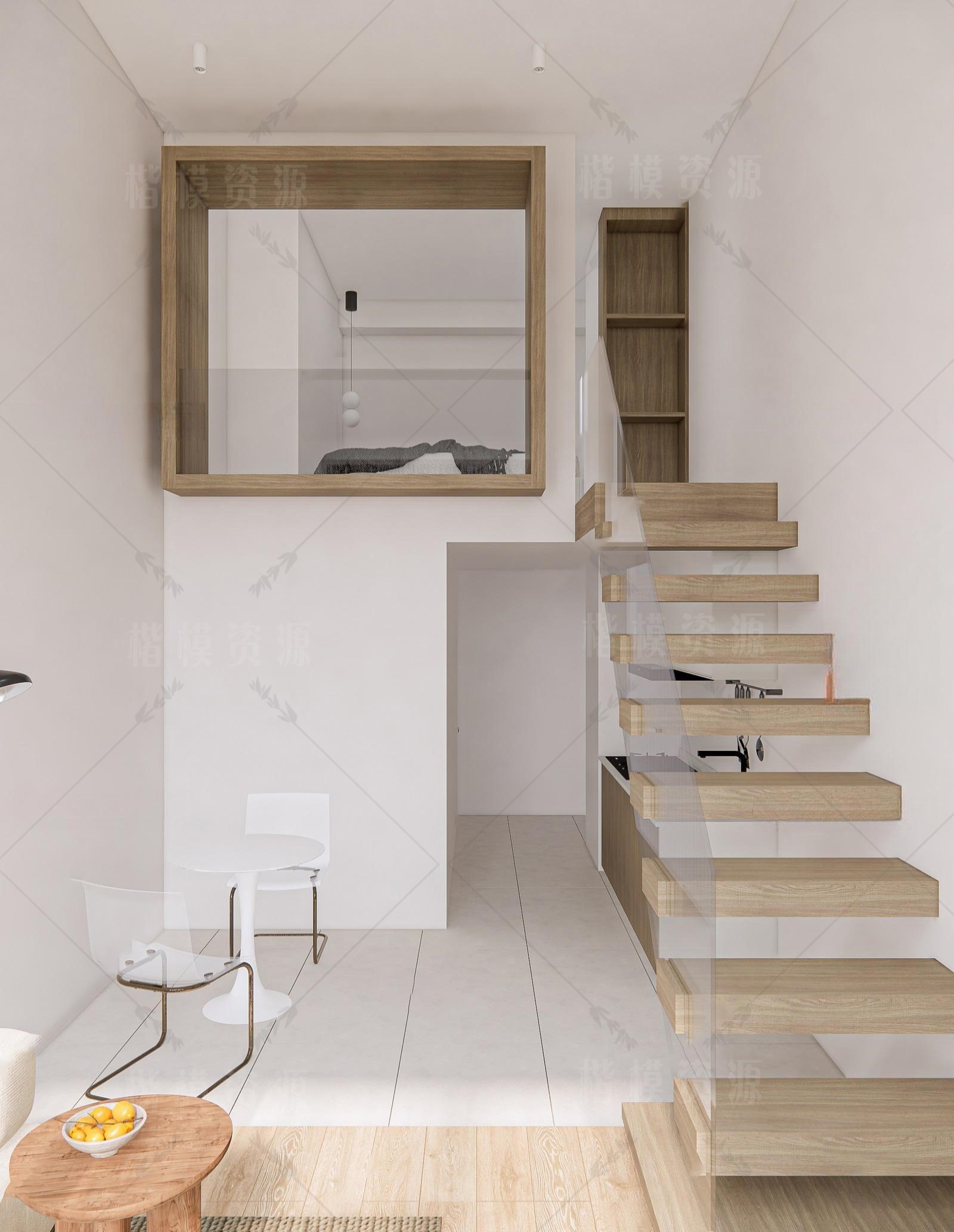 loft公寓SU模型下载-1