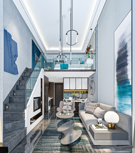 loft公寓SU模型下载-1