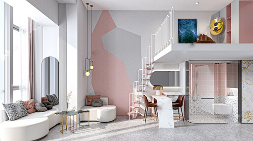 loft公寓SU模型下载-1