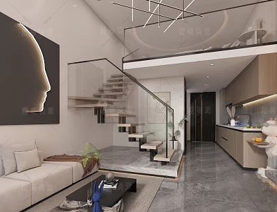 loft公寓SU模型下载-1