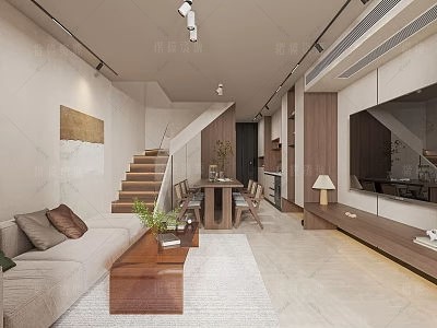 loft公寓SU模型下载-1