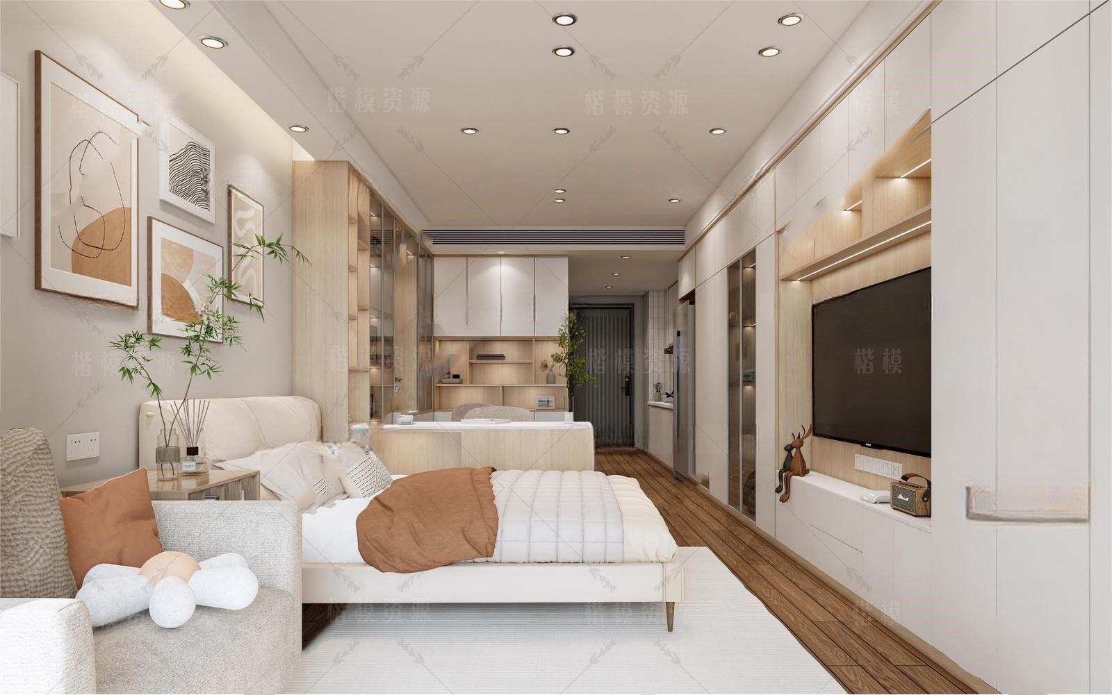 loft公寓SU模型下载-1