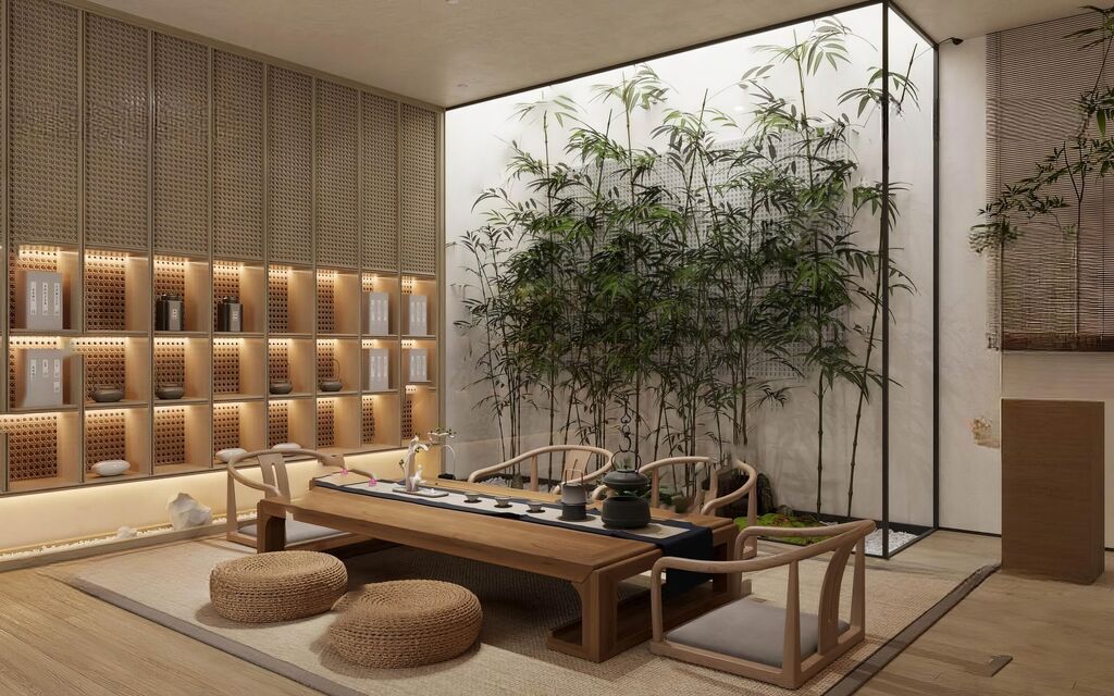茶楼_ 茶馆_榻榻米包厢SU模型下载-1