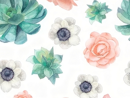 动植物壁纸_墙纸无缝贴图下载-1