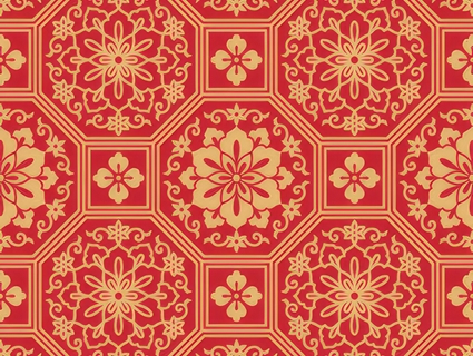 中式壁纸无缝贴图下载-1