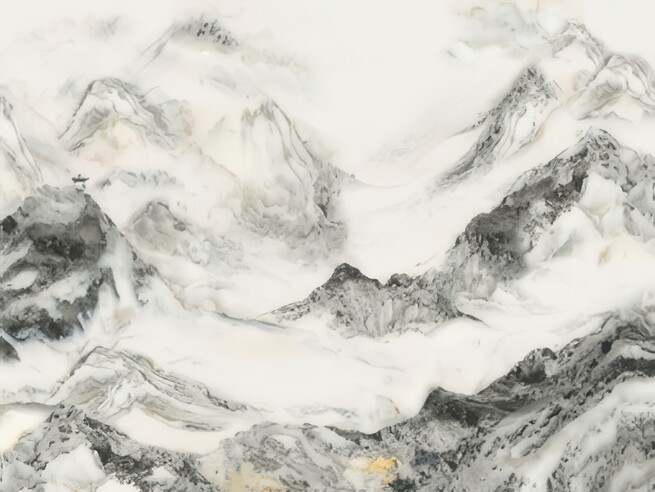 天然水墨山水大理石 自带凹凸通道-1