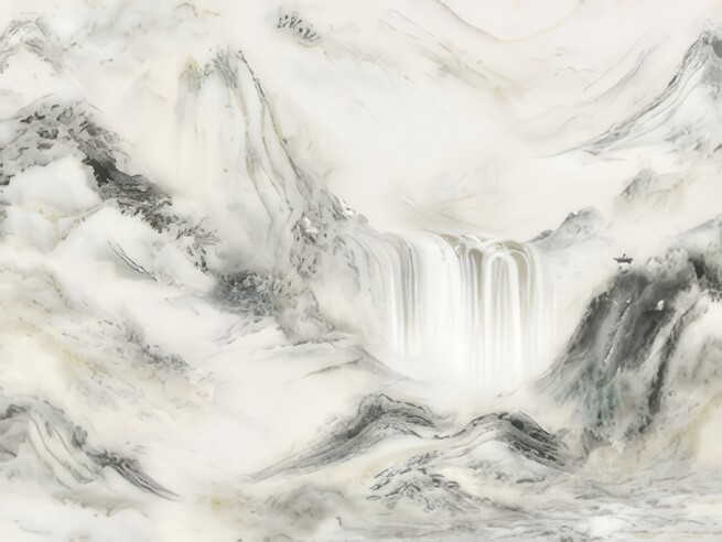 085艺术水墨山水大理石-1