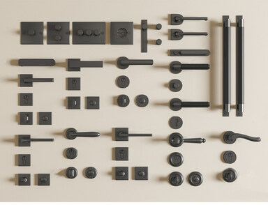 门锁_门把手_指纹锁_拉手SU模型下载-1
