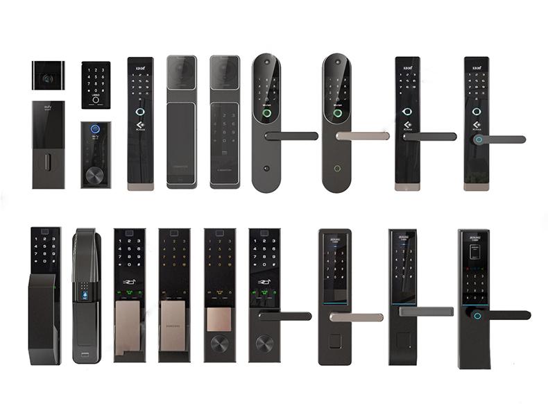 门锁_门把手_指纹锁_拉手SU模型下载-1