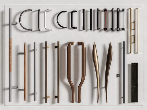 门锁_门把手_指纹锁_拉手SU模型下载-1