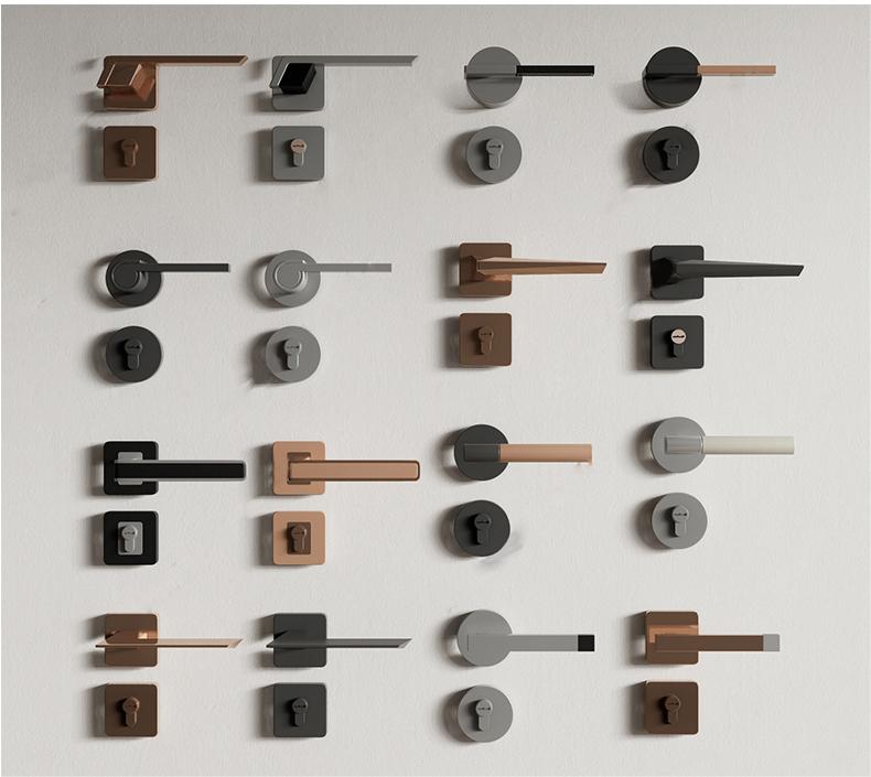 门锁_门把手_指纹锁_拉手SU模型下载-1