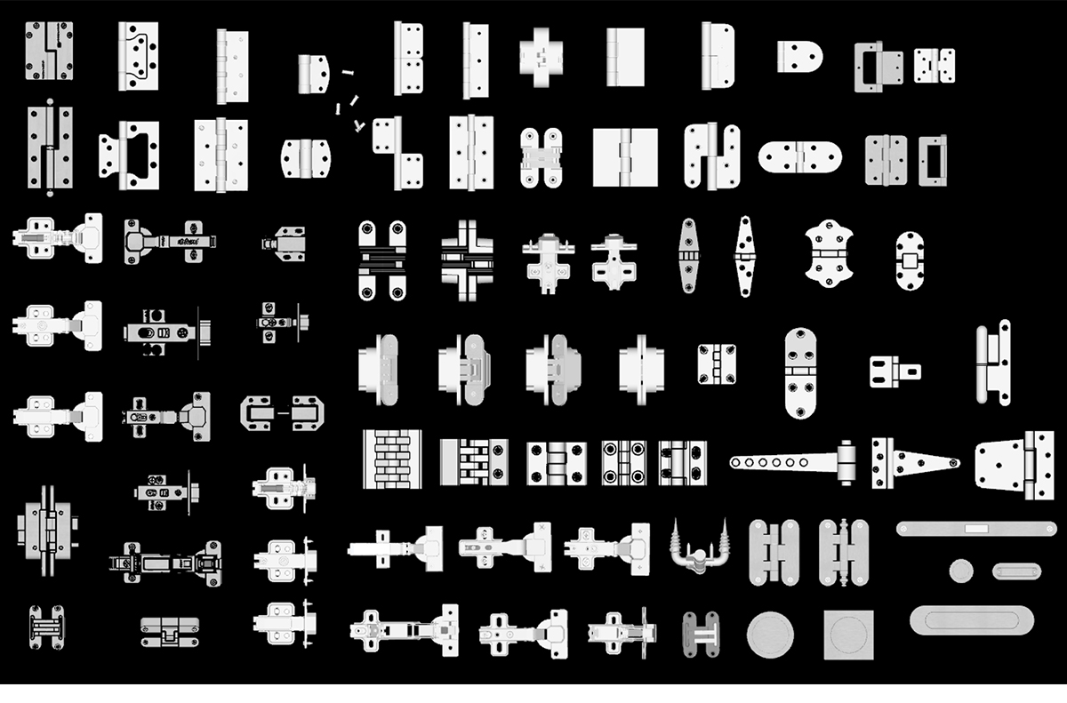 五金合页SU模型下载-1