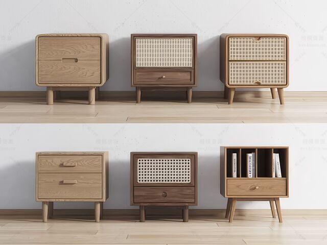 床头柜SU模型下载-1