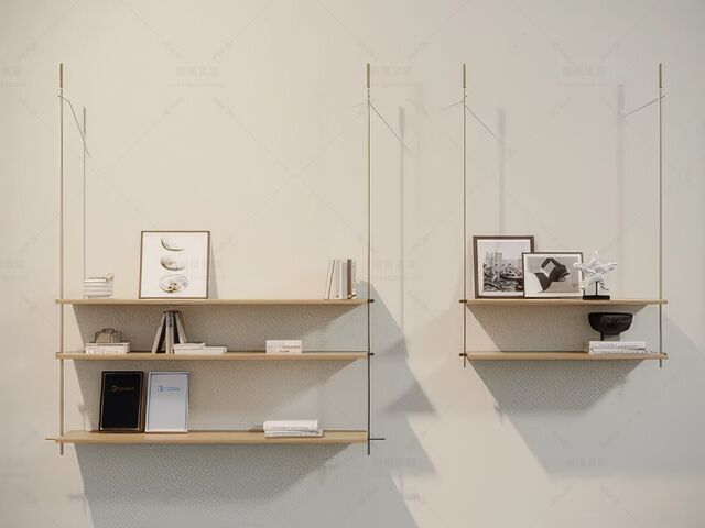 置物架_书柜_书架SU模型下载-1