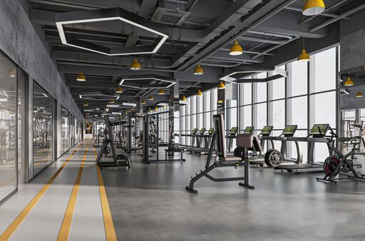 健身房SU模型下载-1