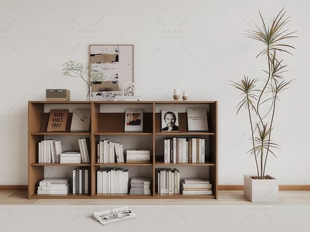 置物架_书柜_书架SU模型下载-1