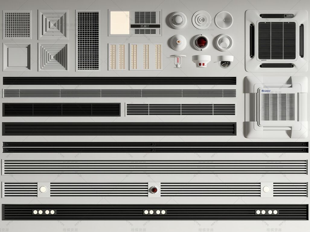空调出风口SU模型下载-1
