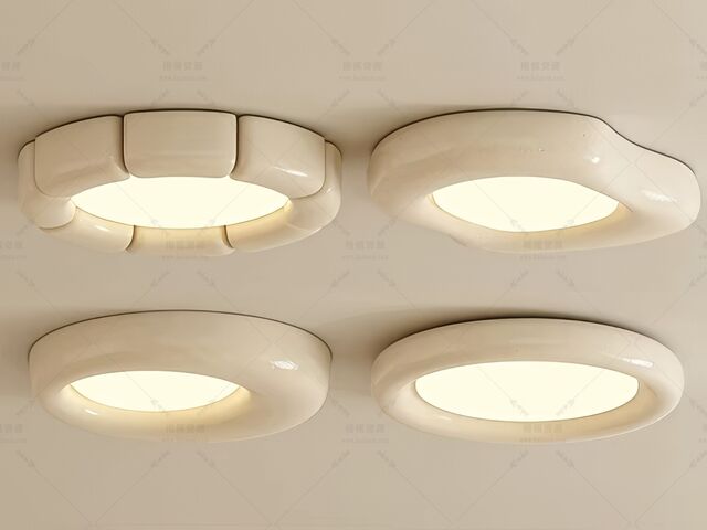 吸顶灯SU模型下载-1