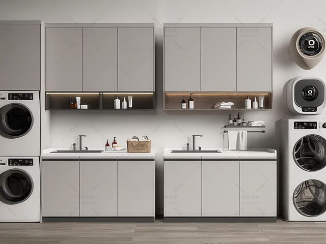 洗衣机柜SU模型下载-1