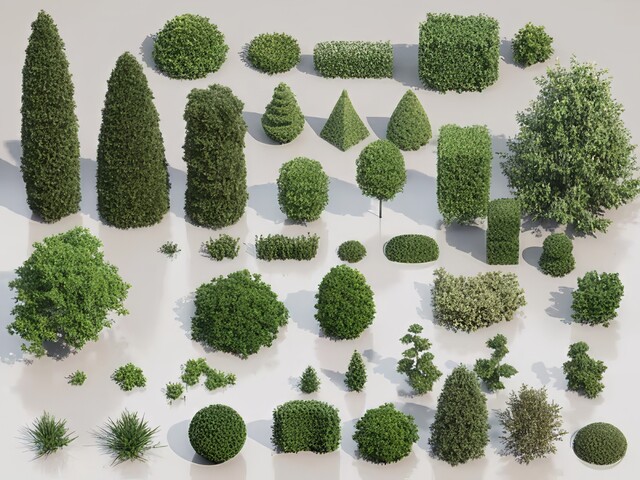 户外景观植物SU模型下载-1