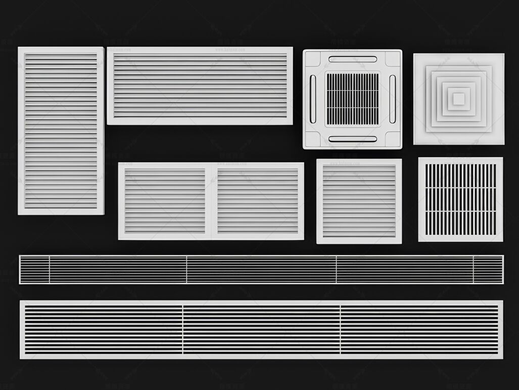 空调出风口SU模型下载-1
