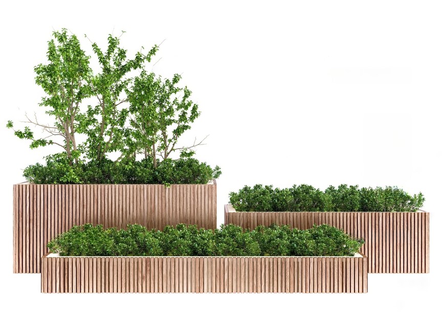 户外景观植物SU模型下载-1