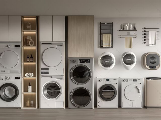 洗衣机柜SU模型下载-1