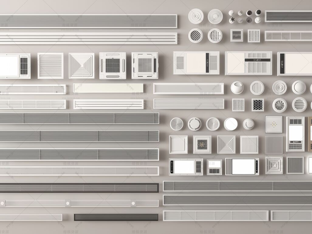 空调出风口SU模型下载-1
