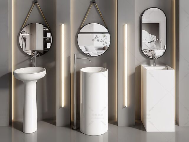 洗手盆SU模型下载-1