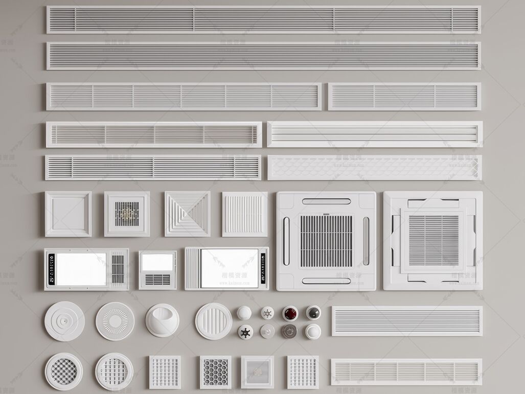 空调出风口SU模型下载-1