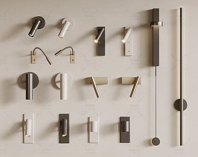 轻奢壁灯SU模型下载-1