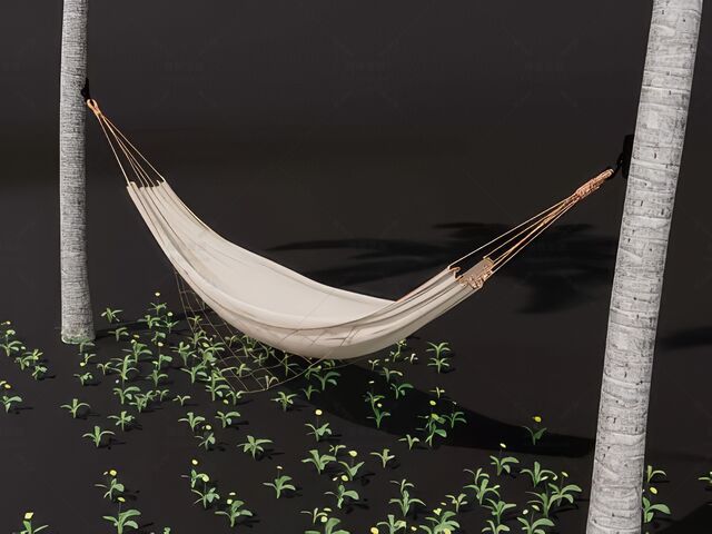 室外吊椅吊床SU模型-1