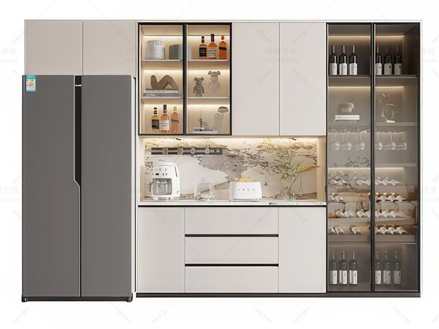 酒柜_餐边柜SU模型下载-1