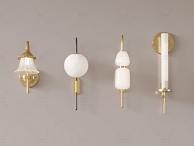 轻奢壁灯SU模型下载-1