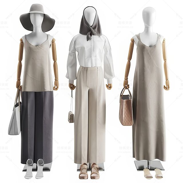 服装模特SU模型下载-1