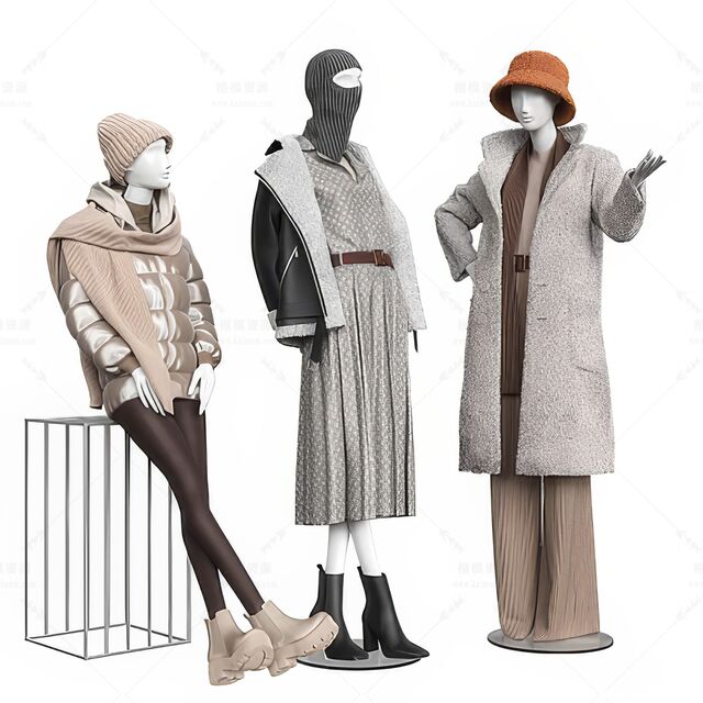 服装模特SU模型下载-1