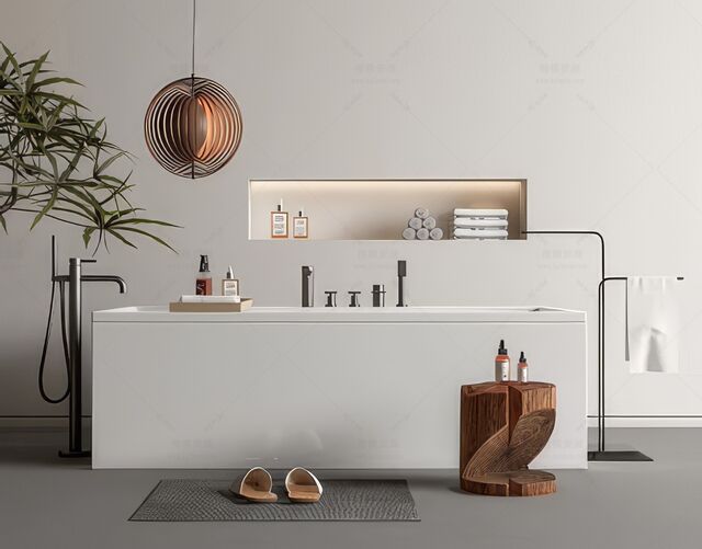 浴缸SU模型下载-1