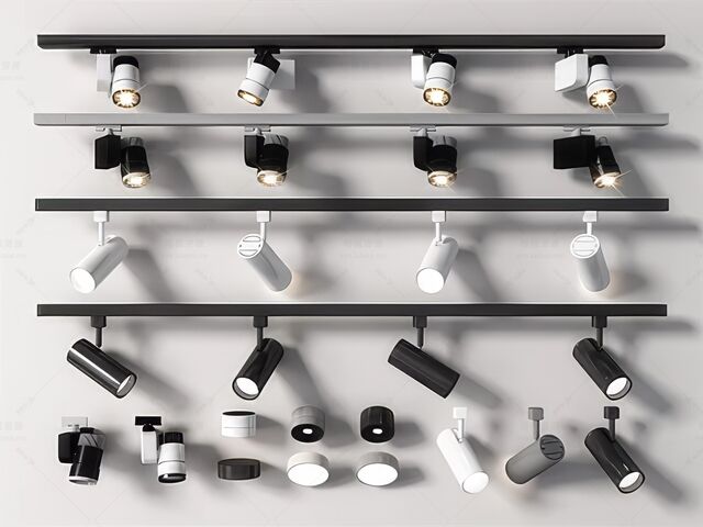 轨道灯_磁吸灯_筒灯SU模型下载-1