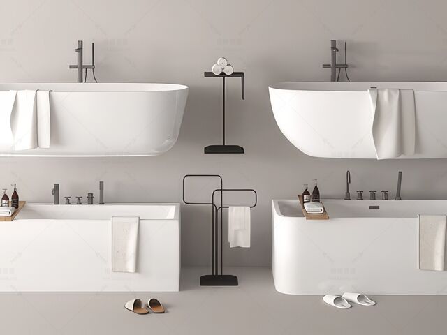 浴缸SU模型下载-1