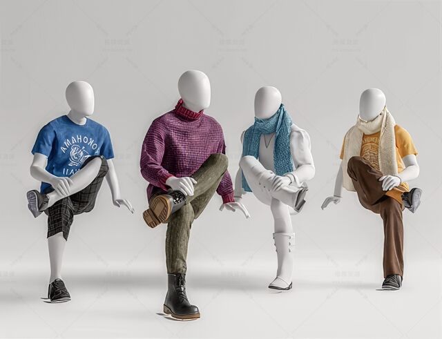 服装模特SU模型下载-1