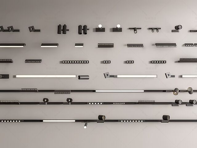 轨道灯_磁吸灯_筒灯SU模型下载-1
